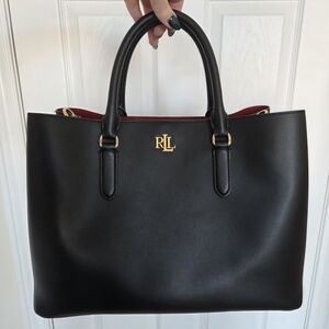 Ralph Lauren Marcy Leather Satchel